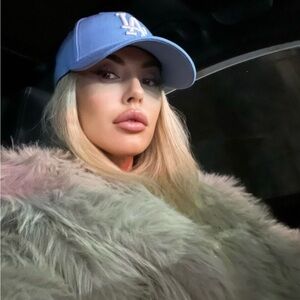 Faux fur grey/beige jacket worn once!